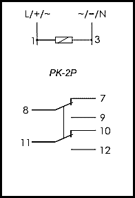 Przekaźnik elektromagnetyczny PK-2P 230V 