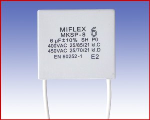 Kondensator silnikowy MKSP-8, 6,0µF