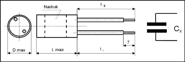 Kondensator przeciwzakłóceniowy KSPpzp-5 K, 0,1µF