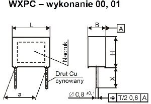 Kondensator przeciwzakłóceniowy WXPC-104K, 0,1µF